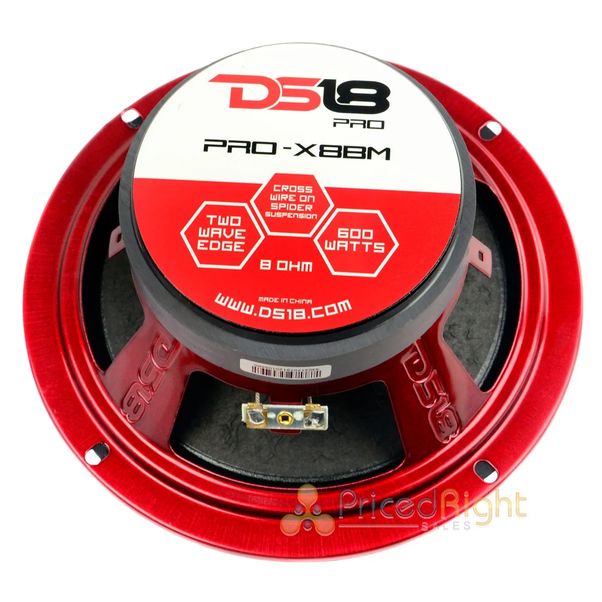 1 DS18 PRO-X8BM 600W Max 8" Midrange Speaker Loudspeaker With Bullet 8 Ohm