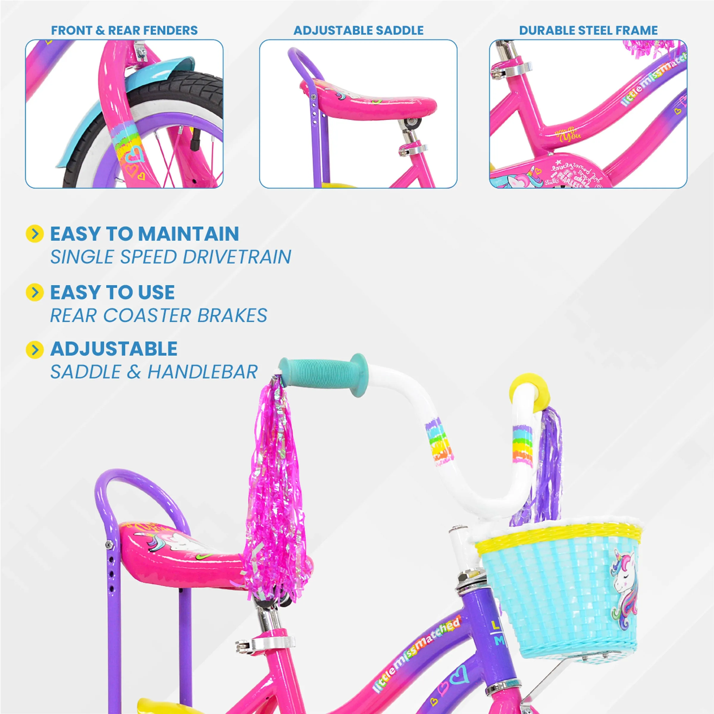 12" LittleMissMatched® Unicorn
