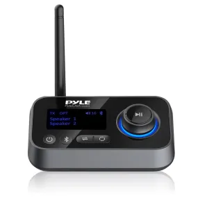 2-In-1 5.0 Wireless Bt Streaming Transmitter Receiver - Audio Transmitting Box For Home Appliances, Lcd Display, Optical, And Aux Audio Jacks