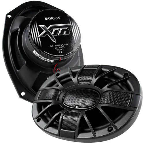 2 Orion 6" x 9" Three Way Coaxial Speakers 600 Watts Max 4 Ohm Impedance XTR69.3