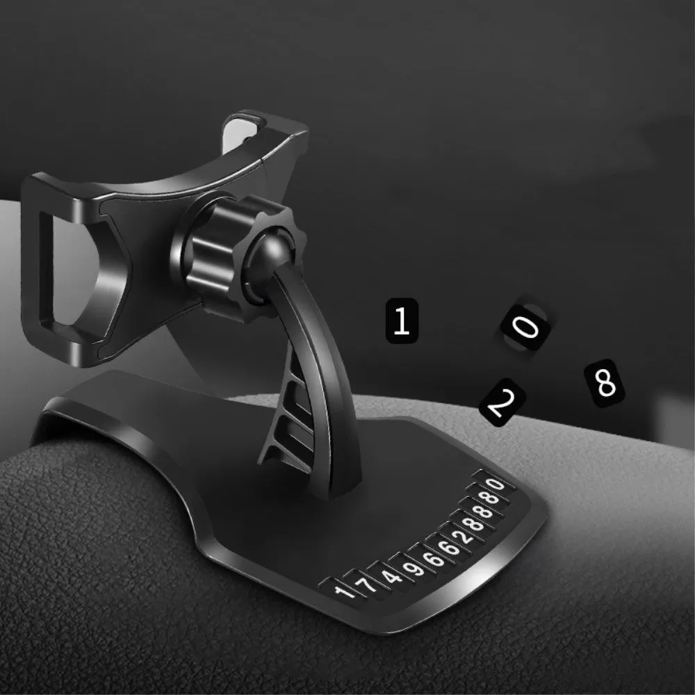 3 in 1 Car GPS Smartphone Holder: Dashboard / Visor Clamp   AC Grid Clip for Blackview BV7000 - Black