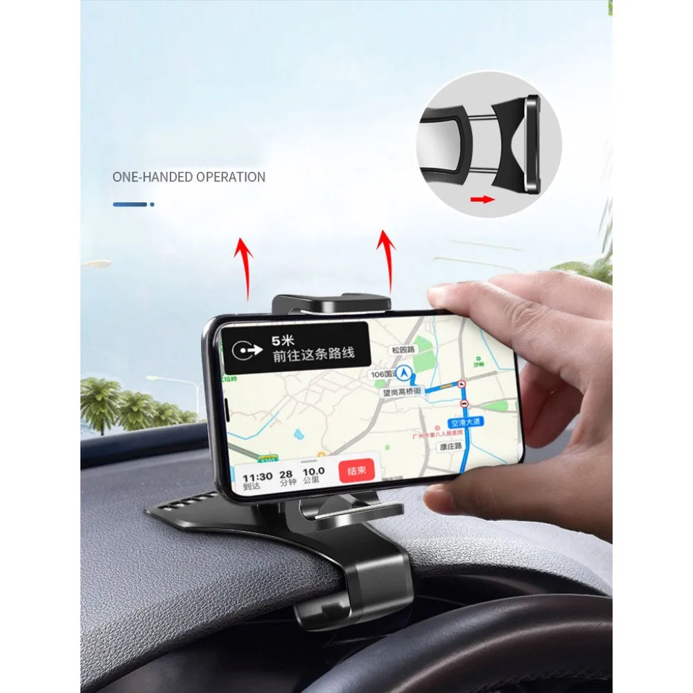 3 in 1 Car GPS Smartphone Holder: Dashboard / Visor Clamp   AC Grid Clip for Blackview BV7000 - Black