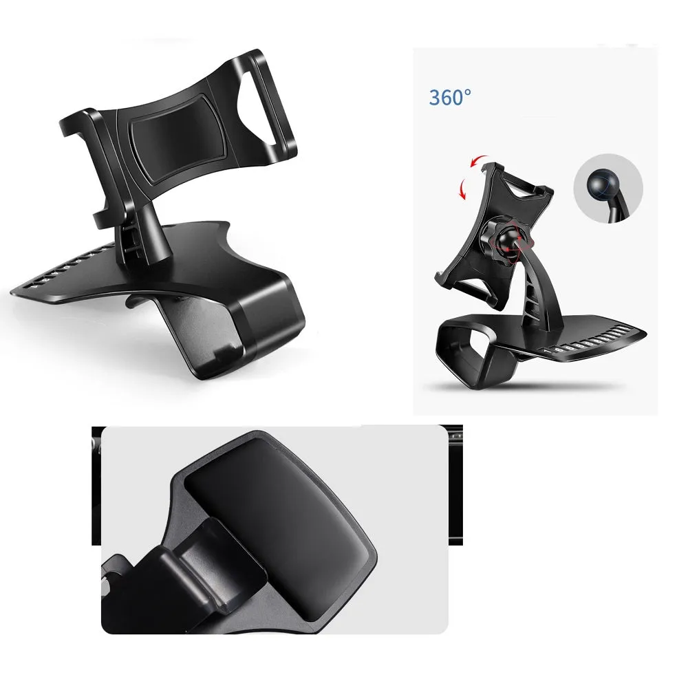 3 in 1 Car GPS Smartphone Holder: Dashboard / Visor Clamp   AC Grid Clip for Blackview BV7000 - Black
