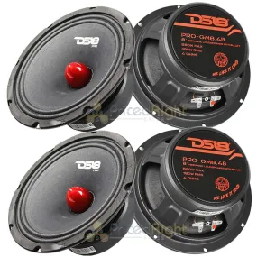 4 Pack DS18 8" Inch Midrange Loudspeaker 580 Watt Max Bullet 4 Ohm PRO-GM8.4B