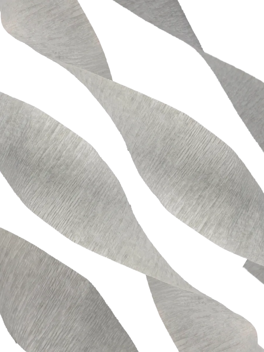 5 Rolls Dove Gray Crepe Paper Streamers