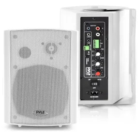 5.25'' Pro-Active Wall-Mountable Speakers - 300 Watts Rms Speakers With 2-Way Full Range Stereo Sound Reproduction, Pair (White)
