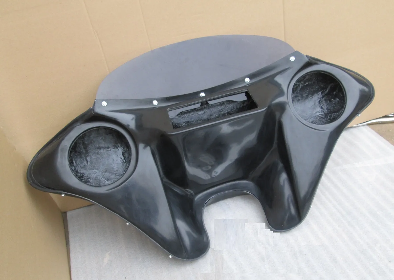 6.5" Speaker Batwing Fairing Windshield For Harley Dyna Street Bob 2005- Up