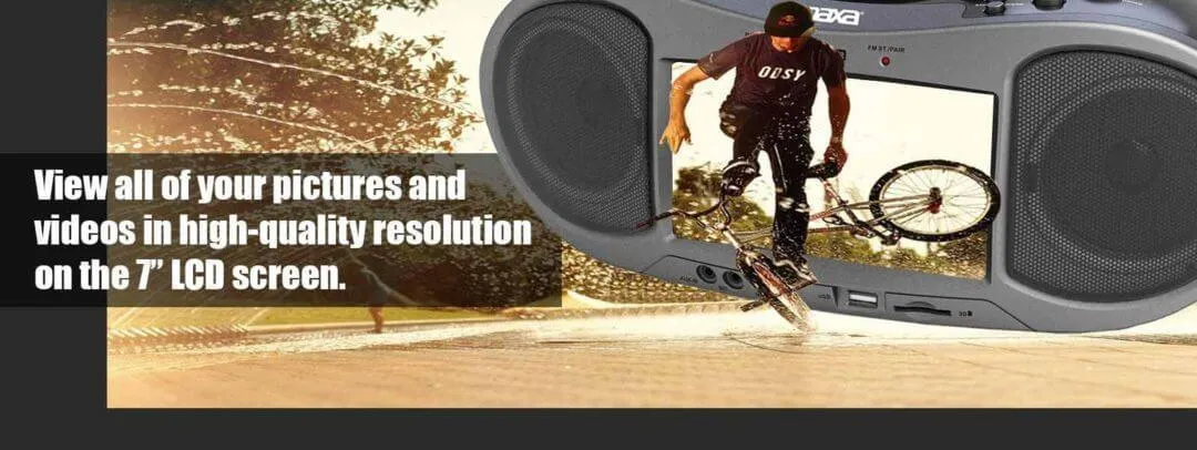 7" Bluetooth® DVD Boombox