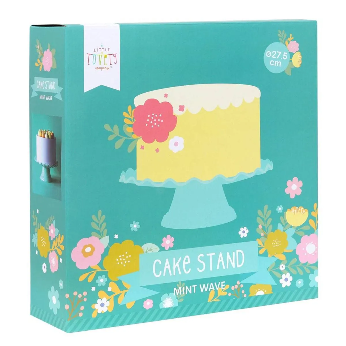 A Little Lovely Company Cake Stand: Wave – Mint