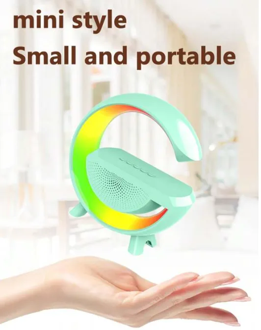 A Portable Wireless Speaker With Desktop Atmosphere Lamp