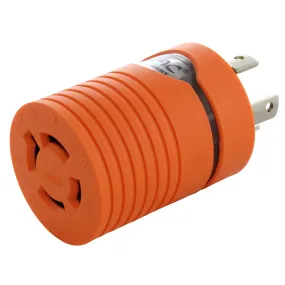AC WORKS® [ADL1430L1420] 30A 4-Prong 125/250V L14-30P Plug to L14-20R 20A 4-Prong 125/250V Connector with cCSAus Approval