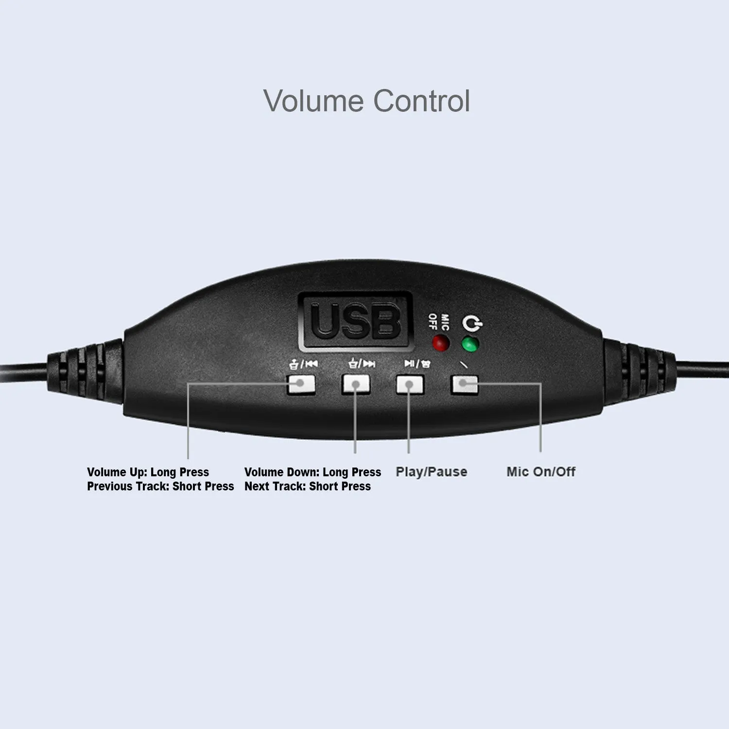 Adesso Xtream P1 Headset, Single Sided USB Wired Headset, With Adjustable Noise-Cancelling Microphone
