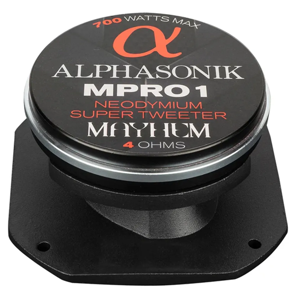 Alphasonik 4" Neodymium Tweeter 700 Watts Max 4 Ohm Mayhem Series MPRO1 Single