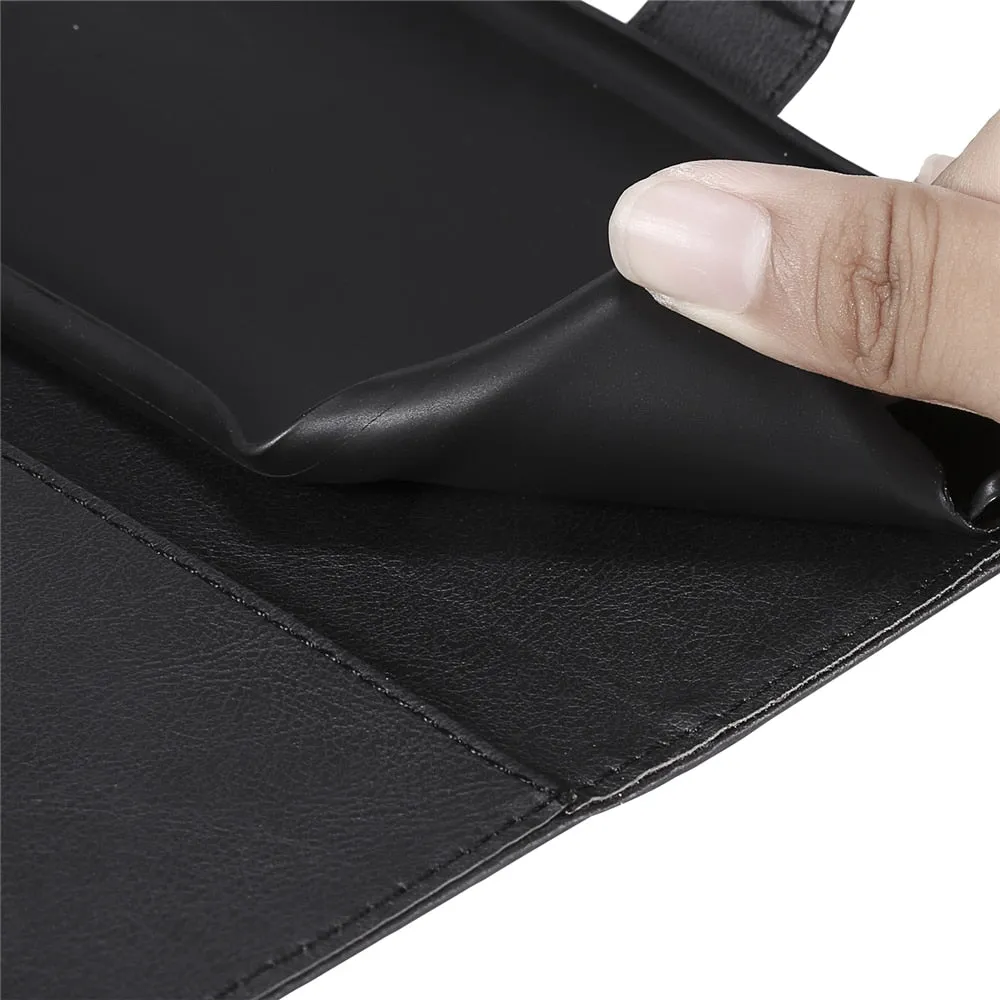 Anymob Purple Leather Case Magnetic Flip Cover Wallet Phone Protection for Huawei P Smart 2020