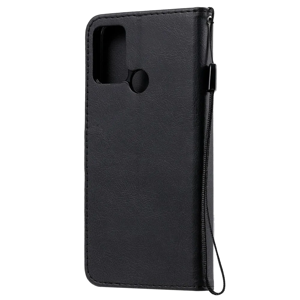 Anymob Purple Leather Case Magnetic Flip Cover Wallet Phone Protection for Huawei P Smart 2020