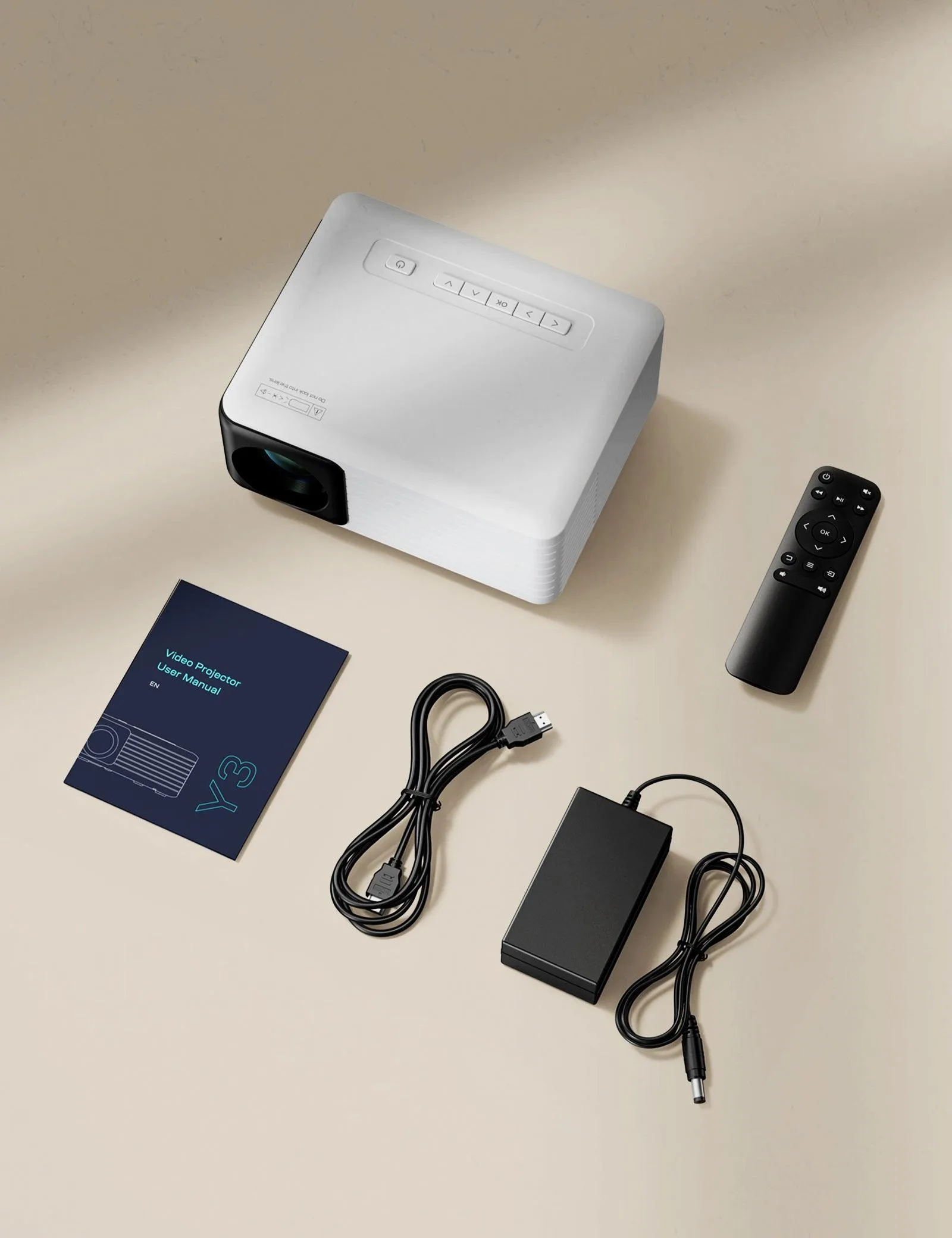 Apeman LC-500 Mini Projector ,Multimedia Home Theater Movie Projector, Compatible with HDMI, USB, AV, Laptop, Smartphone 5500Lumens Portable Projector 720P, 20000  Hours