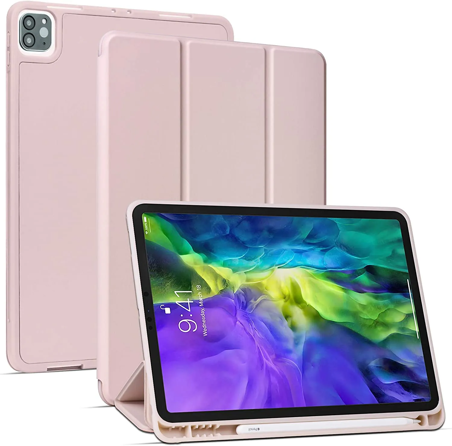 Arae for iPad Pro 11 2020 Case/iPad Pro 11 2018 Case Auto Wake/Sleep Feature Standing Cover