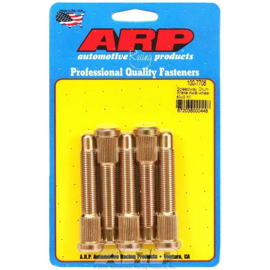 ARP 1/2-20 Wheel Stud Kit - 2.970, .568 Knurl, Press-In, Right Hand Thread, Set of 5