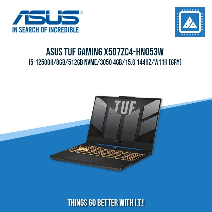 ASUS TUF GAMING X507ZC4-HN053W I5-12500H/8GB/512GB NVME/3050 4GB | BEST FOR GAMING AND AUTOCAD LAPTOP
