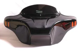 BATWING FAIRING WINDSHIELD 4 HARLEY HERITAGE SOFTAIL CLASSIC W RED LED PAINTED