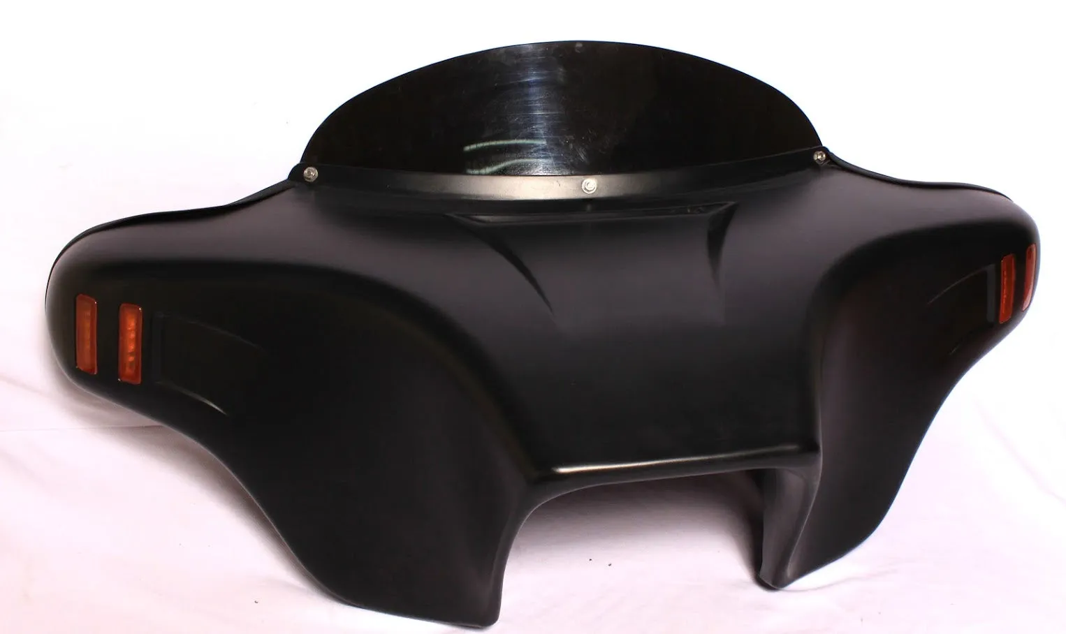 Batwing Fairing Windshield Primer Black 4 Yamaha V star 650 1100 Classic 6x9" Amber lights Single Din