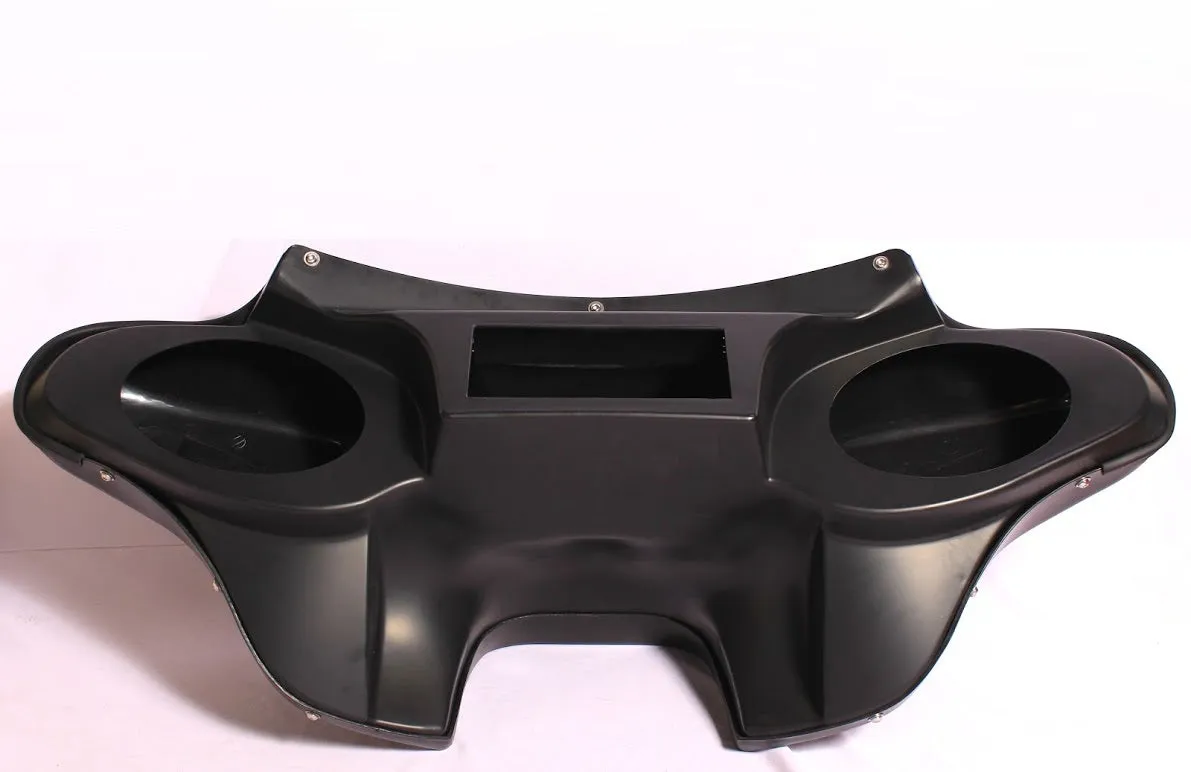 Batwing Fairing Windshield Primer Black 4 Yamaha V star 650 1100 Classic 6x9" Amber lights Single Din
