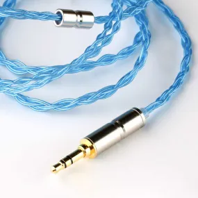 BGVP 5N Blue 4 Core OCC Silver Hybrid HiFi Earphone Upgrade Cable