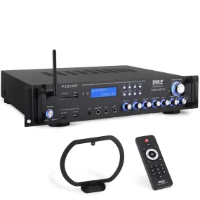 Bluetooth Hybrid Amplifier Receiver - Home Theater Pre-Amplifier With Wireless Streaming Ability W/ Digital Optical/Coax, Mp3/Usb/Sd/Aux/Fm Radio (3000 Watt)