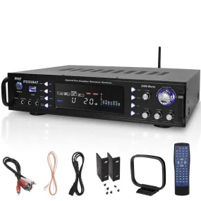 Bluetooth Hybrid Amplifier Receiver - Home Theater Stereo Amplifier With Bluetooth Wireless Streaming, Am/Fm Radio, Mp3/Usb Reader (3000 Watt Max)