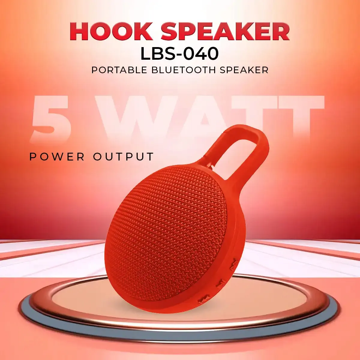 BLUETOOTH WATER PROOF HOOK SPEAKER 5W (LBS-040)