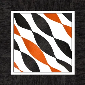 Bright Orange and Black Crepe Paper Streamers 6 Rolls