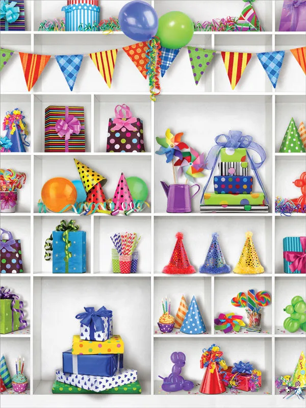 Cake Smash Photography Backdrop - Party Hats