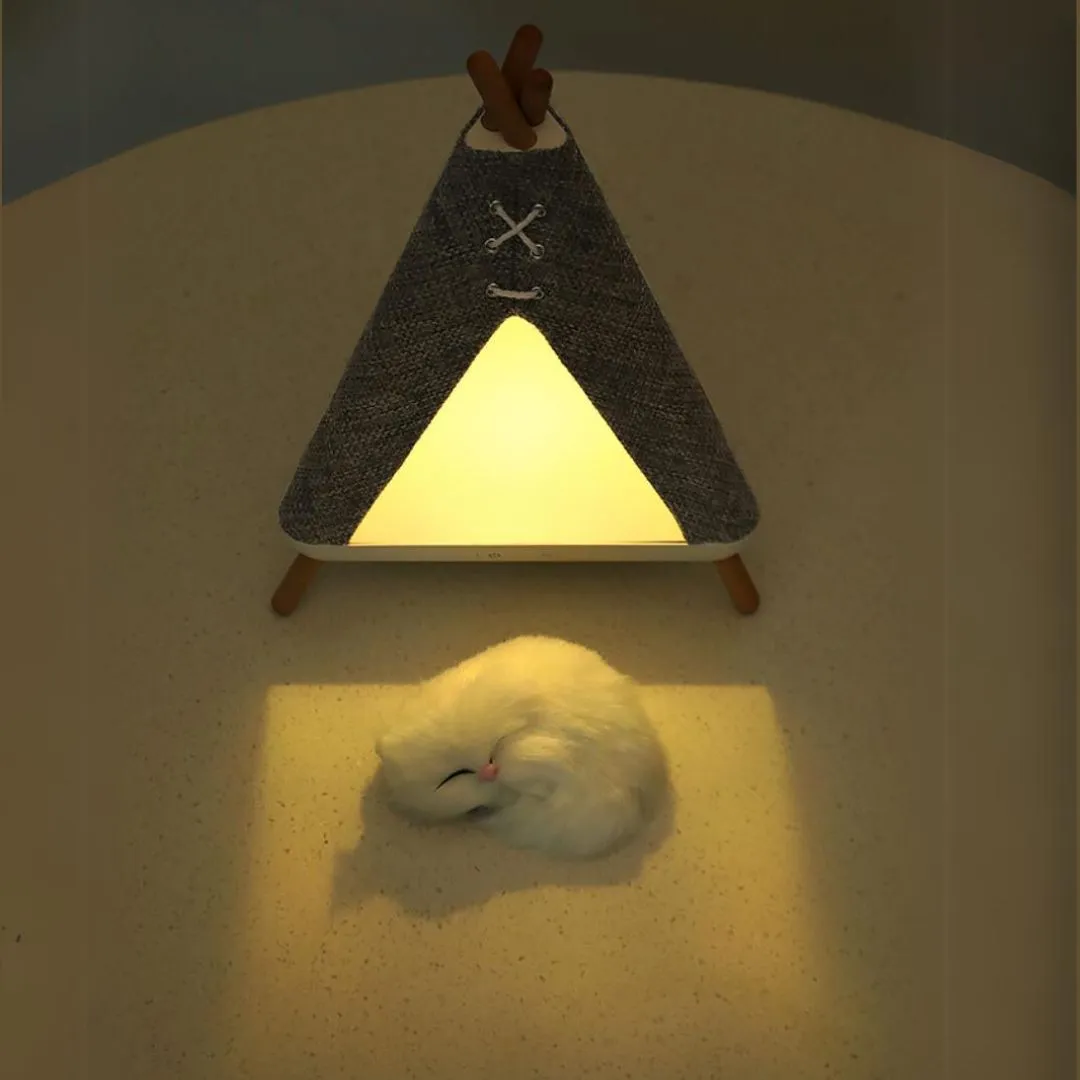 Cat in Camp Lamp | Cute Cat Lamp with Bluetooth Speaker
