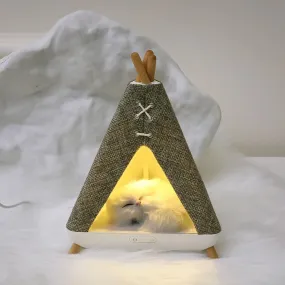 Cat in Camp Lamp | Cute Cat Lamp with Bluetooth Speaker