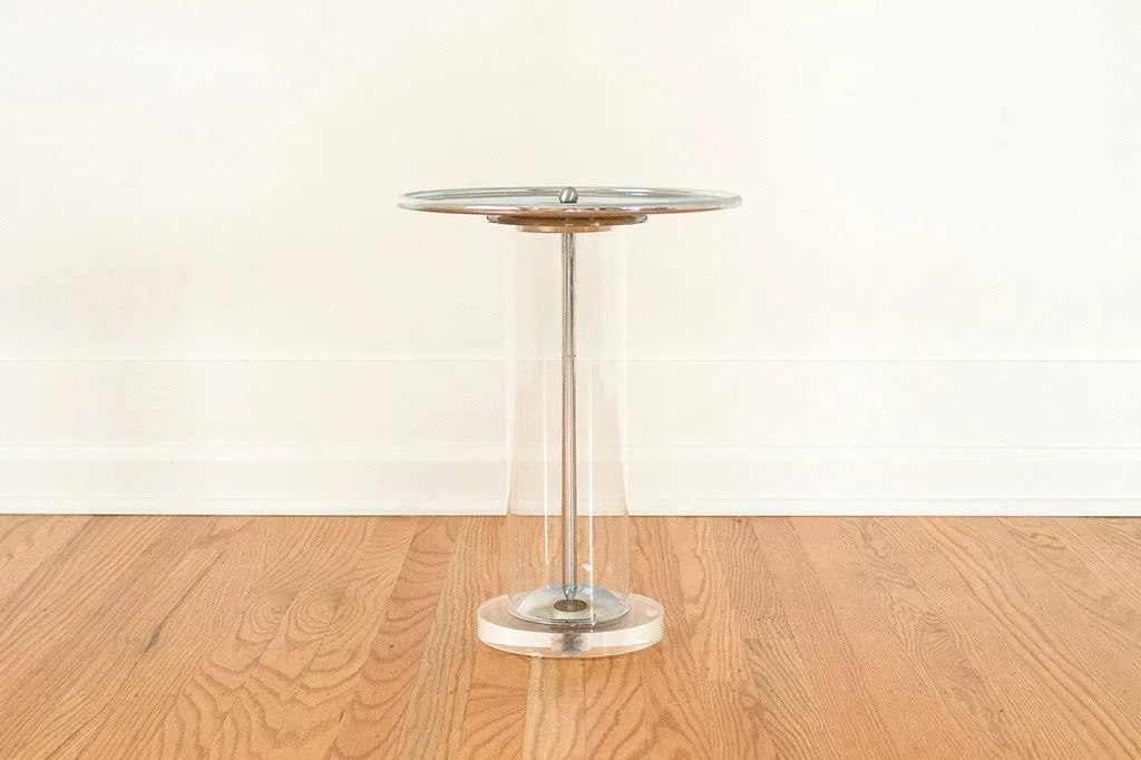 Chrome & Lucite Side Table