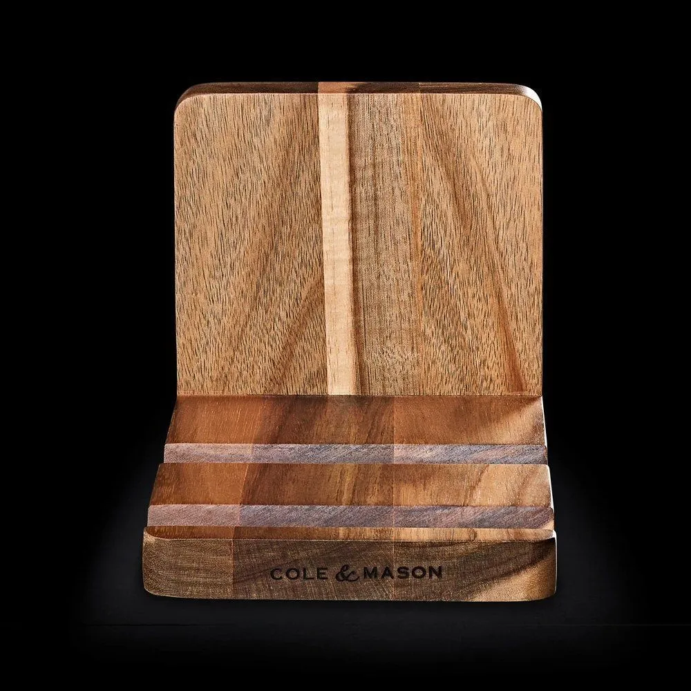 Cole & Mason 18cm Buckland Acacia Recipe Cook Book & Tablet Stand