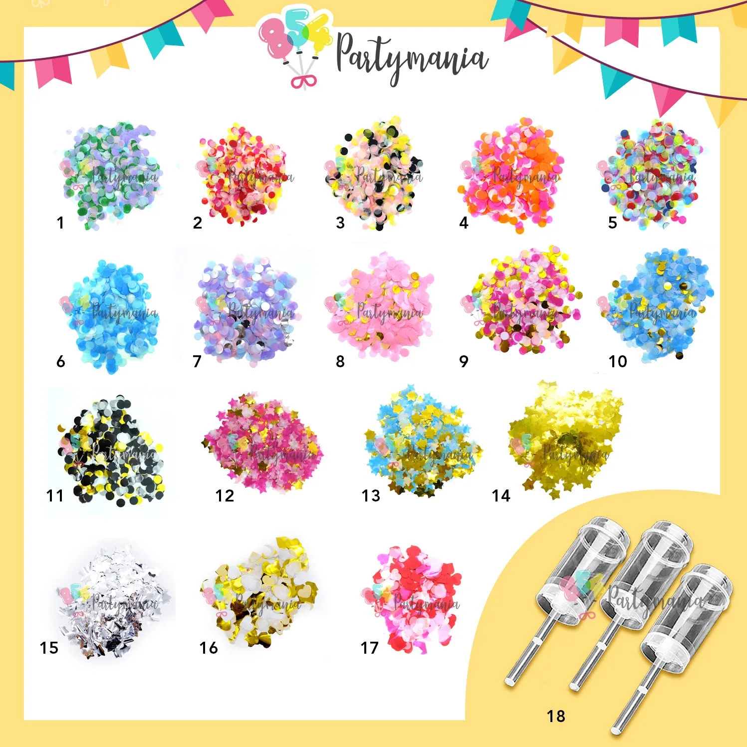 Confetti 10grams (sold by 10's)