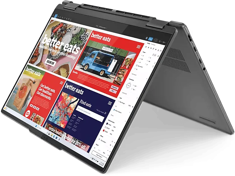 Convertible 2 en 1 - Lenovo Yoga 7 2-in-1 14IML9, 14" WUXGA, Intel® Core™ Ultra 5-125U, 16GB RAM, 512GB, Windows 11 Home, Gris