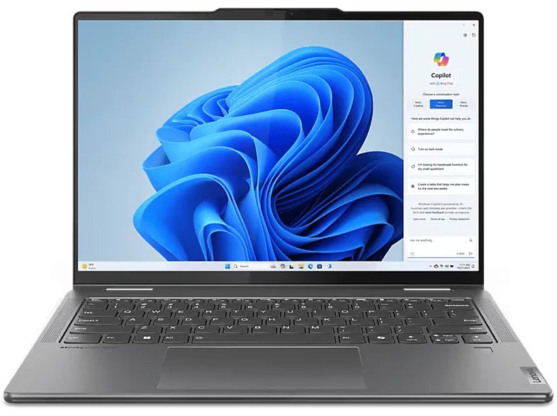 Convertible 2 en 1 - Lenovo Yoga 7 2-in-1 14IML9, 14" WUXGA, Intel® Core™ Ultra 5-125U, 16GB RAM, 512GB, Windows 11 Home, Gris