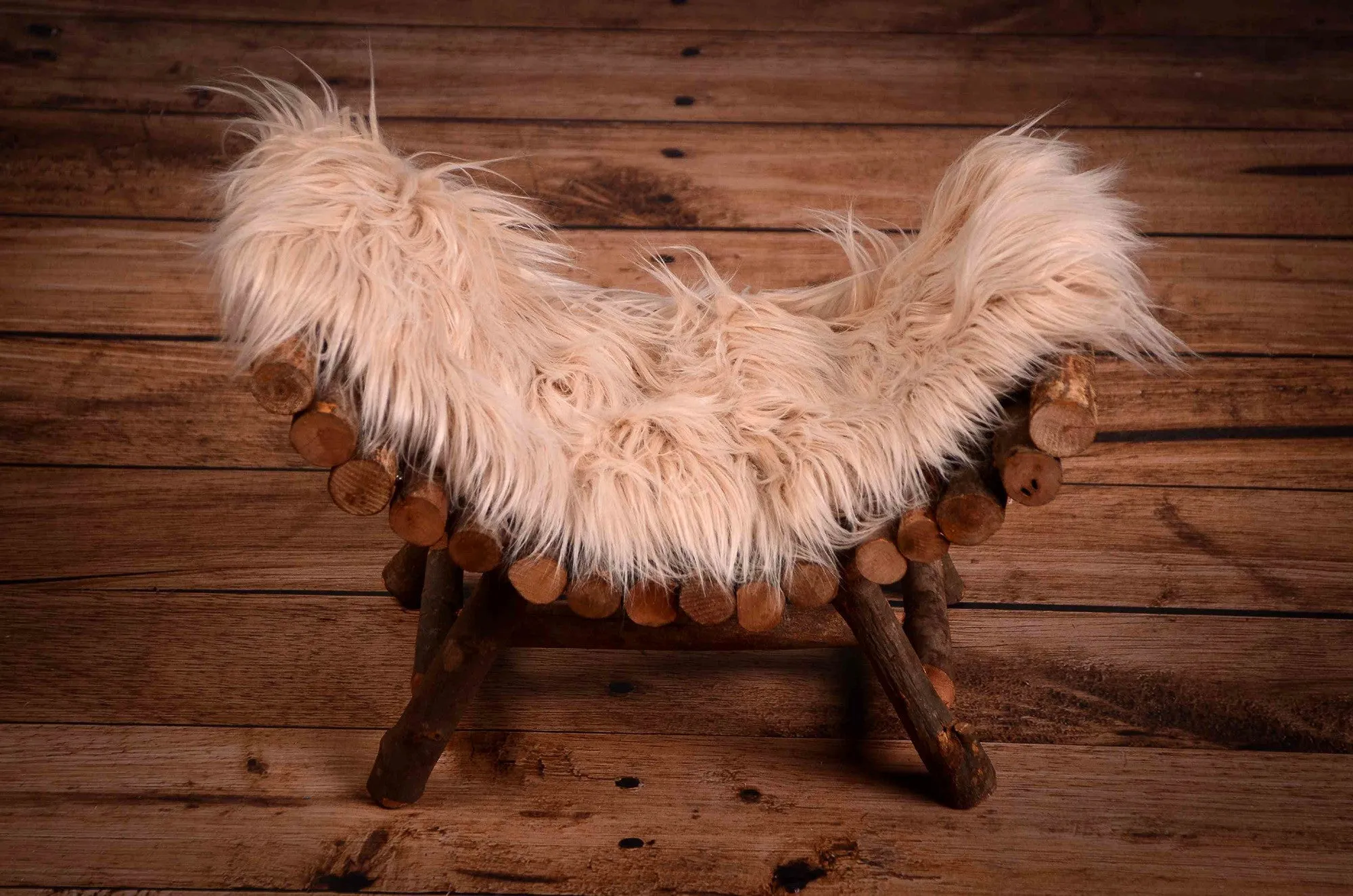 Curved Rustic Bench