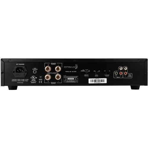 Dayton Audio SA1000, žemų dažnių garso stiprintuvas