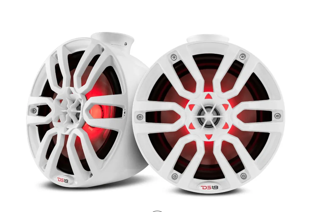 DS18 Hydro NXL-PS8W 8" 375 Watt WHITE Pod with Integrated RGB LED Lights