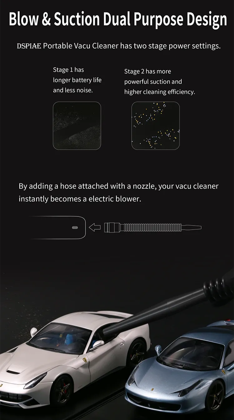 Dspiae HC-V Portable Handheld Vacuum Cleaner