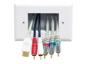 Easy Mount Recessed Low Voltage Cable Plate