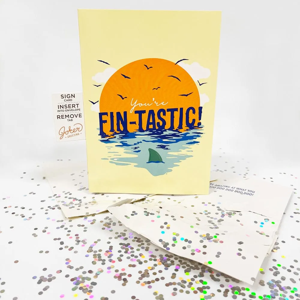 Endless Baby Shark 🦈🔊 - Joker Greeting Prank Card (Glitter   Sound)