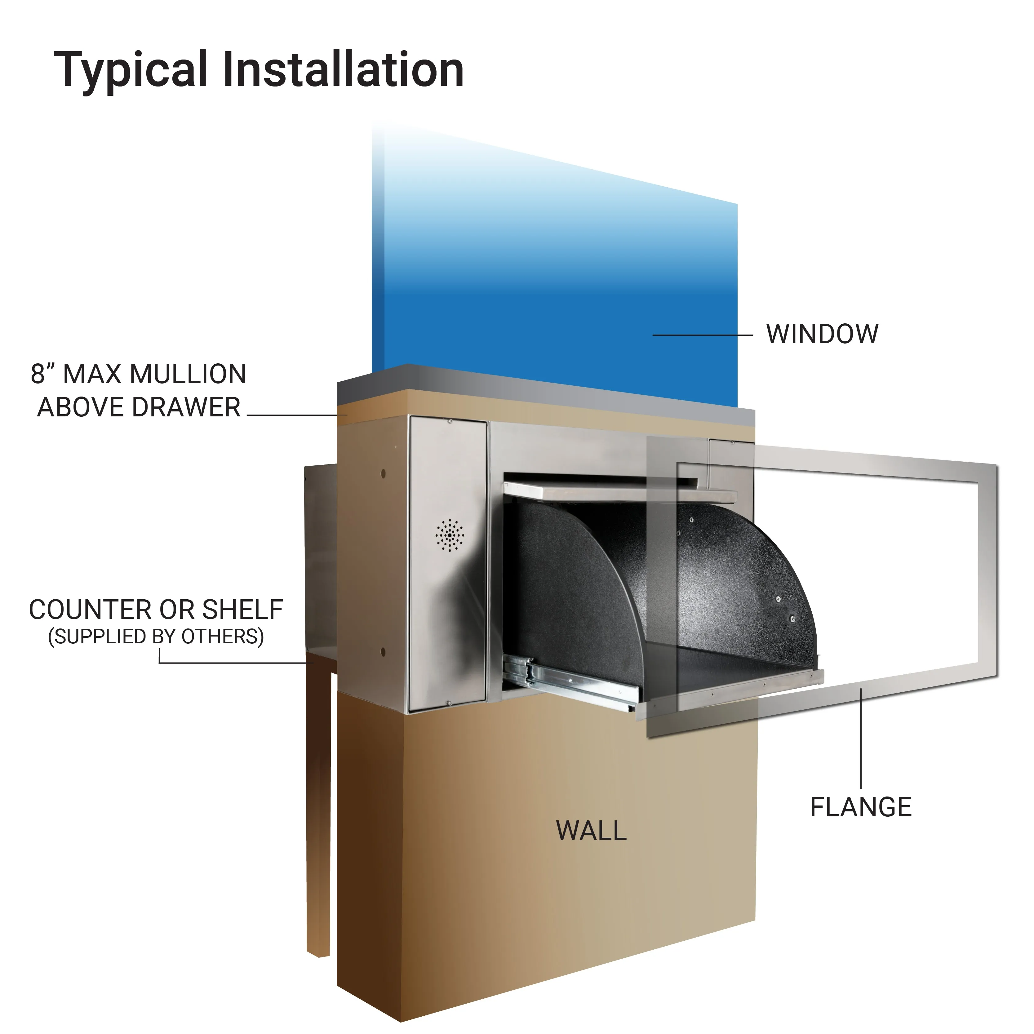 Extra Large Transaction Drawer | Drive Up | Quikserv QSB-12
