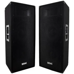 FL-122P - Pair of Dual Premium 12" PA/DJ Speaker Cabinets with Titanium Horns