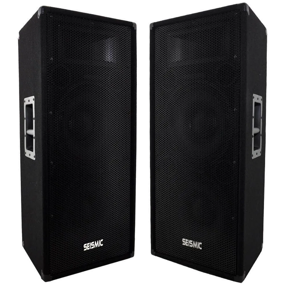 FL-122P - Pair of Dual Premium 12" PA/DJ Speaker Cabinets with Titanium Horns