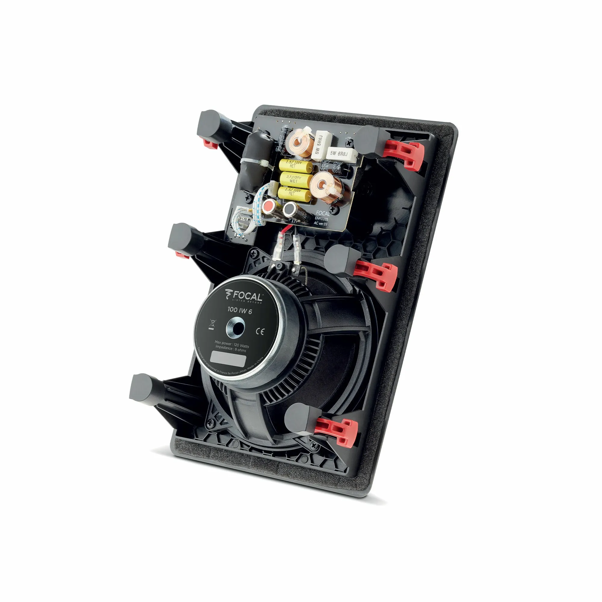 Focal 100 IW6 6.5" 120W Max Power 8 Ohm 2-Way In-Wall Speaker with FREE Mounting Kit, (Each)