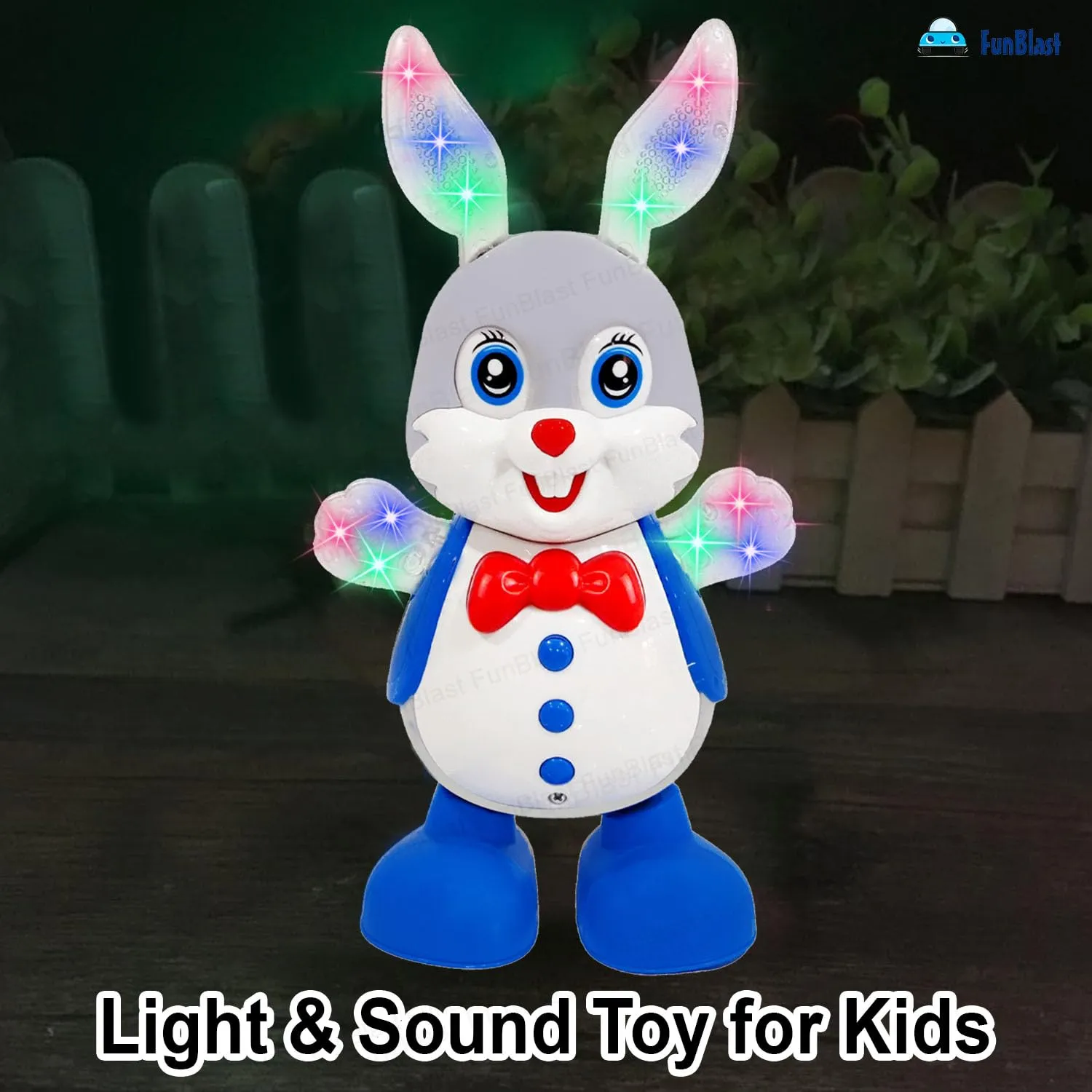 FunBlast Dancing Rabbit with Music, Flashing Lights, Dancing Toys for Kids,Battery Operated, Multi Color